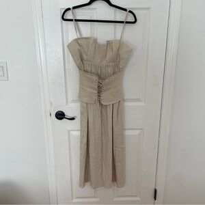 LPA Gianna Midi Dress in Oat